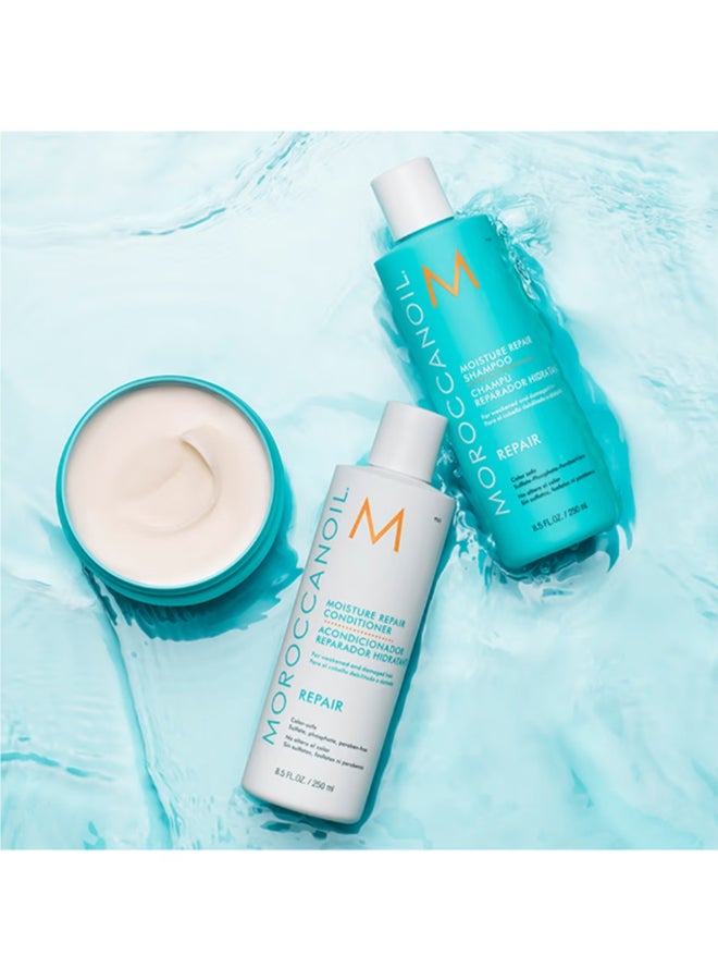 Moisture Repair Shampoo and Conditioner Set, 250ml Each – Strengthening Hair Care for Damaged or Chemically Treated Hair 250x2ml