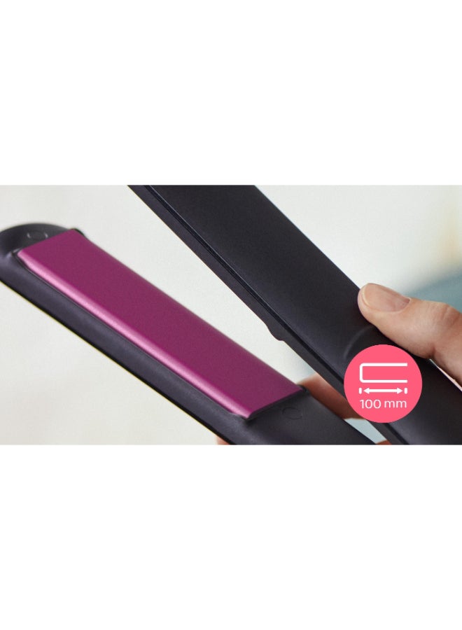 Hair Straightener 2 Temp Settings 50W 28x100mm Black/Pink