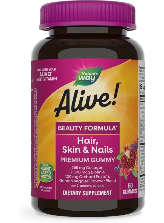 Nature's Way Beauty Formula*, Hai, Skin & Nails, 60 Gummies Packaging May Vary - Image 1