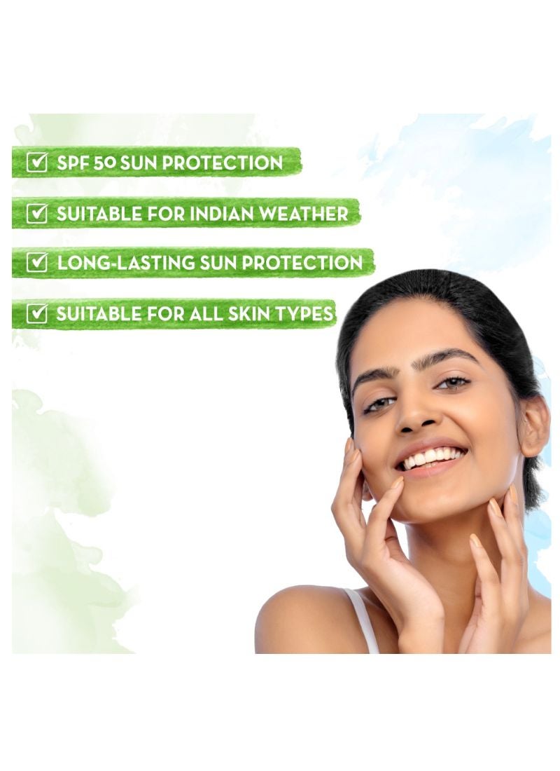 Mamaearth - Ultra Light Indian Sunscreen - SPF50 PA+++ 80grams - Image 1