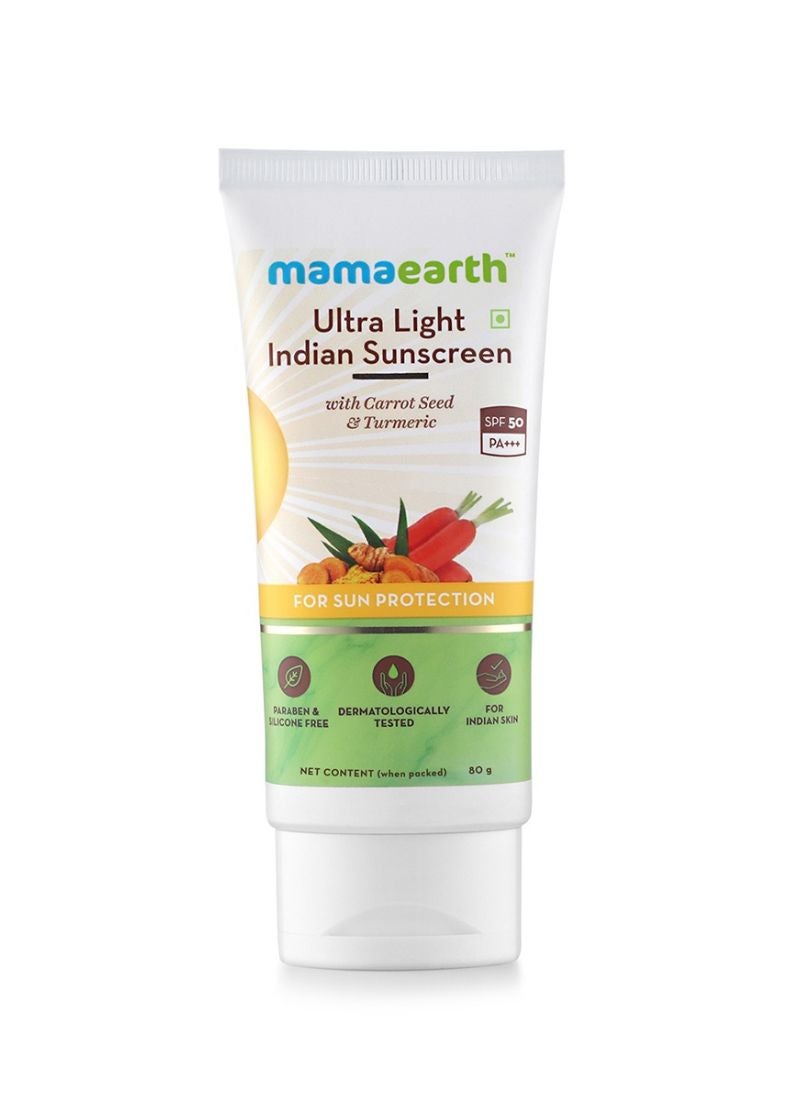 Mamaearth - Ultra Light Indian Sunscreen - SPF50 PA+++ 80grams - Image 1