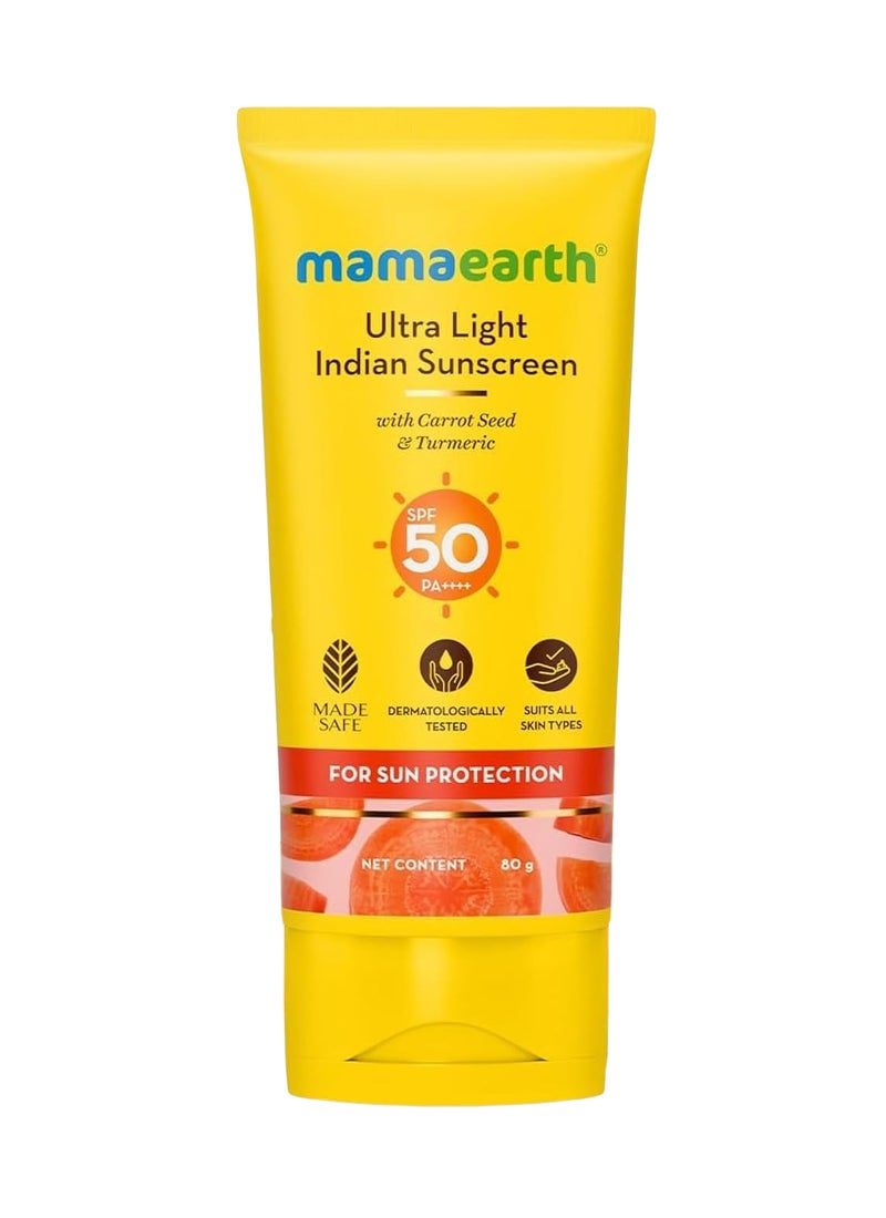 ماما إيرث كريم واق من الشمس ألترا لايت إنديان - بعامل حماية من الشمس 50 PA+ 80جرام - Image 1