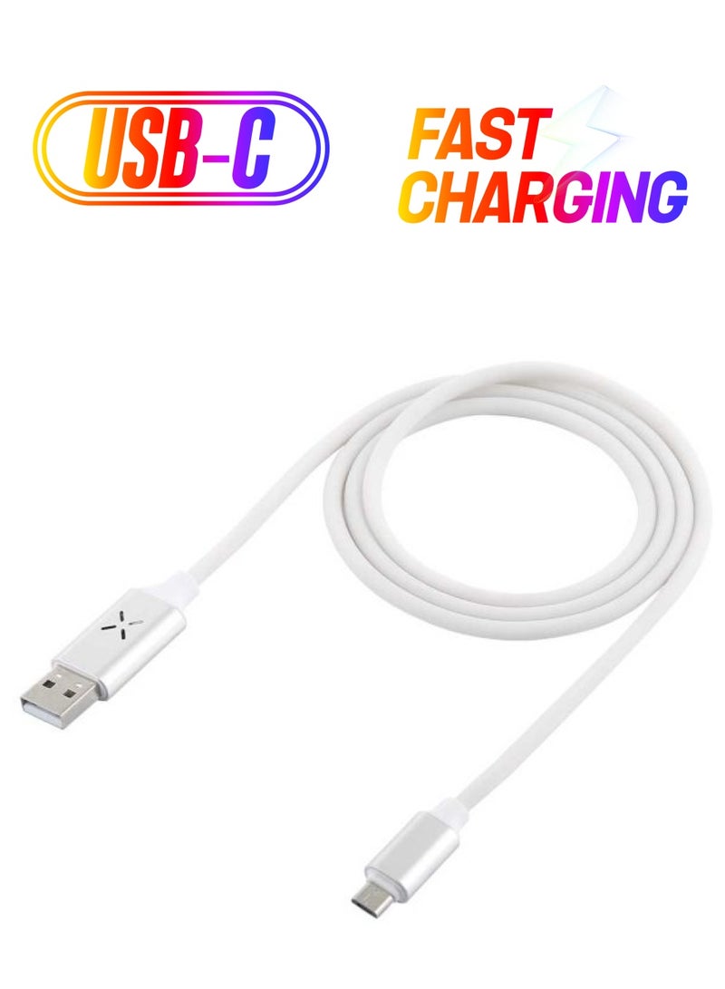 Micro USB Luminous Data Sync Charging Cable White - Image 1