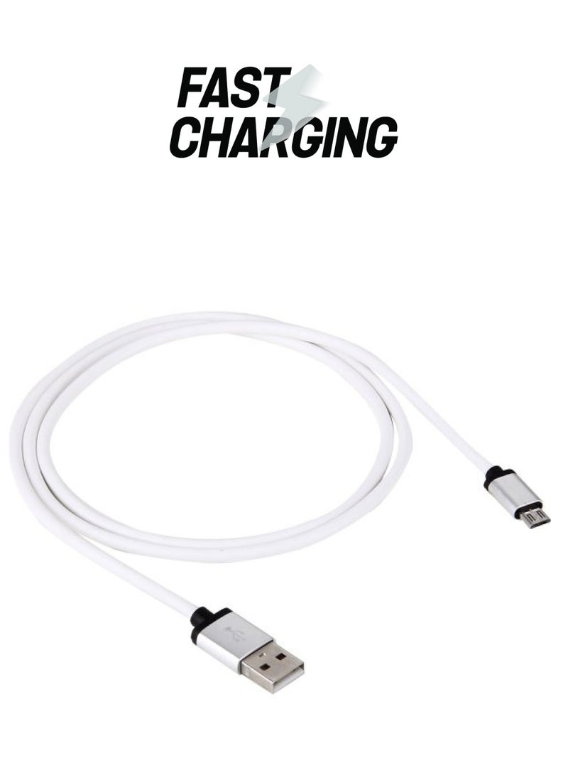 Micro USB Data Sync Charging Cable White - Image 1
