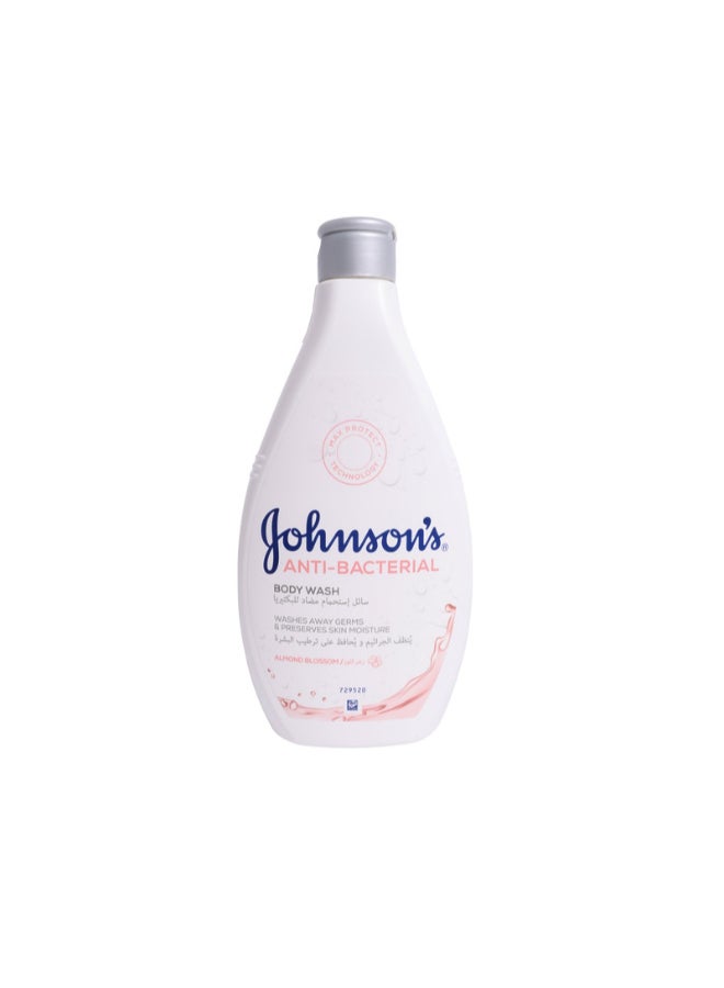Johnson's Anti-Bacterial Almond Blossom Body Wash 400ml - Image 1