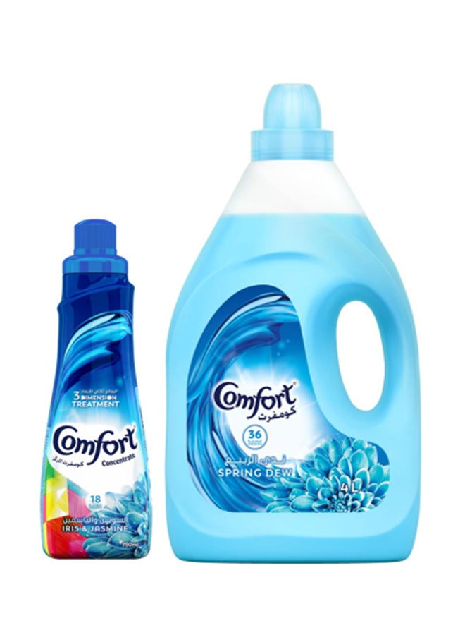 Comfort Concentrated Fabric Softener Spring Dew And Charm For Long Lasting Fragrance 4L+650ml - Image 2