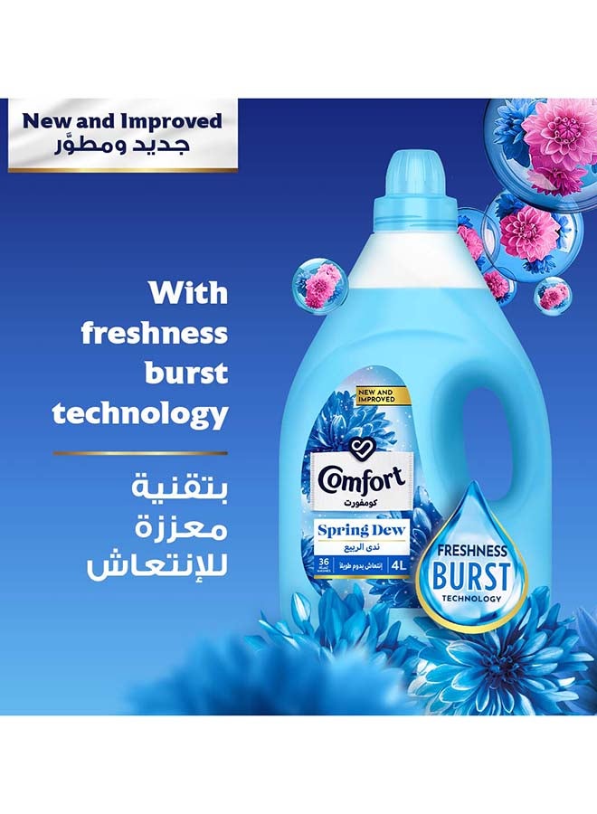 Comfort Spring Dew Dilute Fabric Softner 4L + Concentrate Lily Musk & Caramel 650ml Combo 4L+650ml - Image 4
