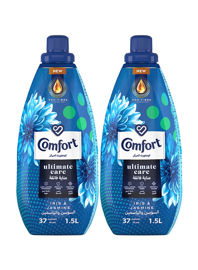 Comfort Fabric Softener, Iris And Jasmine, Complete Clothes Protection 1.5L Pack of 2  - Image 1