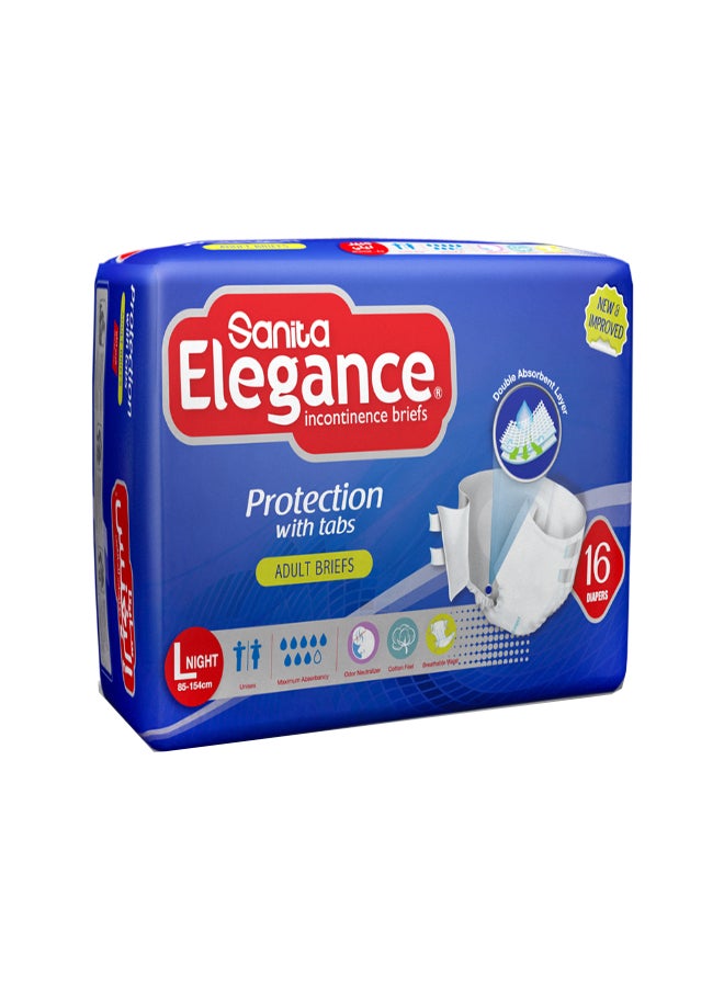 سانيتا اليجانس حفاضات ليلية مقاس كبير للكبار، 16 حفاضة - Image 1