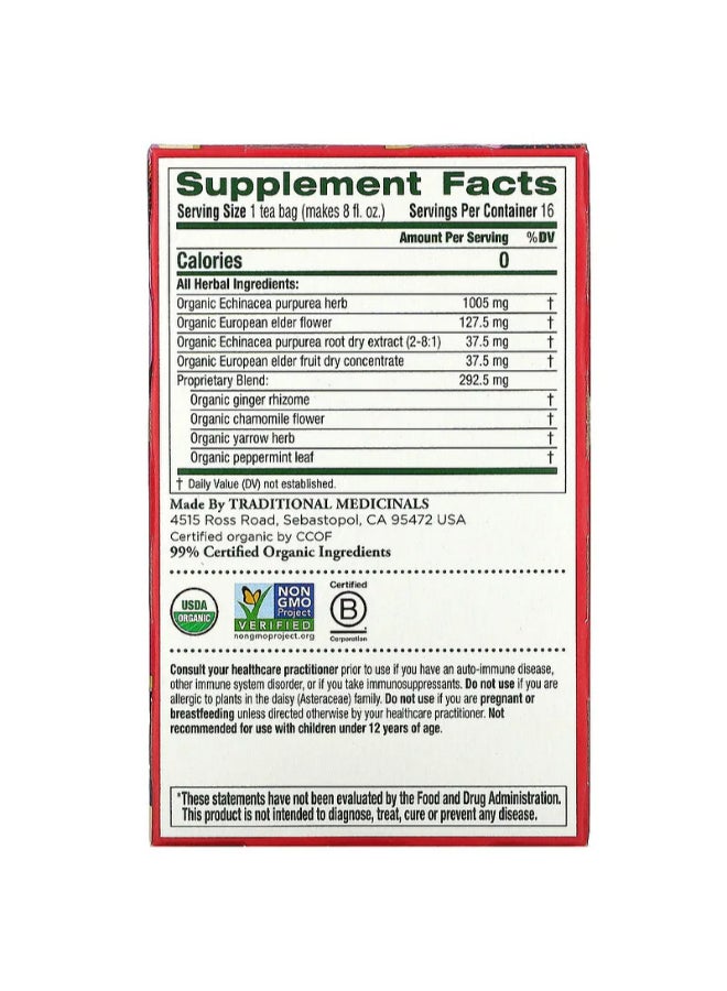 Traditional Medicinals - Organic Echinacea Plus Herbal Tea - Image 1