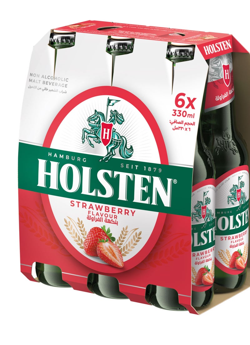 هولستن مشروب شعير الفراولة 330ملليلتر عبوة من 6 قطع - Image 1