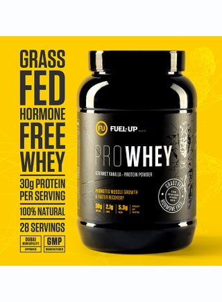 Pro Whey- Gourmet Vanilla Flavour, Whey Protein Powder,30G Protein,2.1G Carb And 5.3G Bcaas Per Serving, 28Servings,2Lbs(907G) - view 2