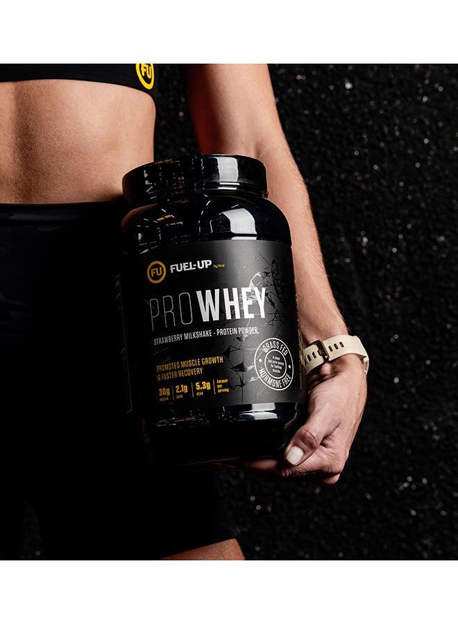 FUEL-UP by Kcal - Pro Whey- Strawberry Milkshake Flavour, Whey Protein Powder,30G Protein, 2.1G Carb And 5.3G Bcaas Per Serving, 28Servings,2Lbs(907G) - Image 1
