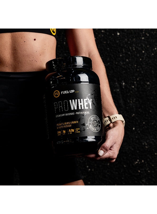 Pro Whey- Strawberry Milkshake Flavour, Whey Protein Powder,30G Protein, 2.1G Carb And 5.3G Bcaas Per Serving, 28Servings,2Lbs(907G)