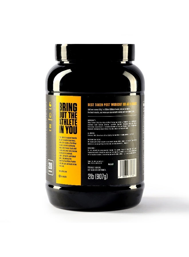 Pro Whey- Strawberry Milkshake Flavour, Whey Protein Powder,30G Protein, 2.1G Carb And 5.3G Bcaas Per Serving, 28Servings,2Lbs(907G)