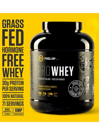 Pro Whey- Chocolate Delight Flavour, Whey Protein Powder,30G Protein,2.1G Carb And 4.8G Bcaas Per Serving, 71 Servings,5Lbs (2.2Kg) - view 5