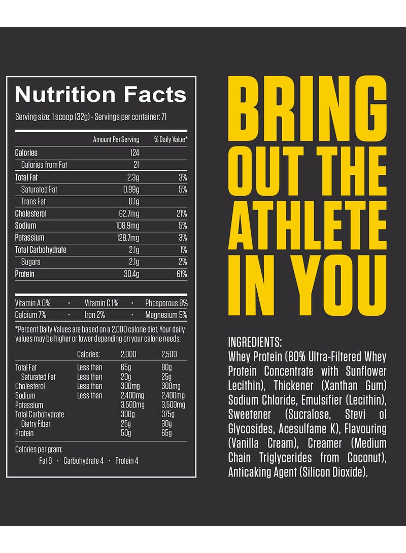 فيول أب باي كال بروواي - بروتين مصل اللبن من الماشية التي تتغذى على الأعشاب والخالي من الهرمونات - 27 جراماً من البروتين لكل حصة - بنكهة الفانيليا - 5 أرطال - Image 4