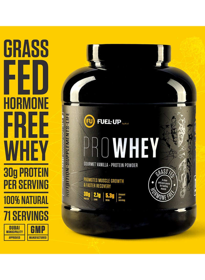 فيول أب باي كال بروواي - بروتين مصل اللبن من الماشية التي تتغذى على الأعشاب والخالي من الهرمونات - 27 جراماً من البروتين لكل حصة - بنكهة الفانيليا - 5 أرطال - Image 5