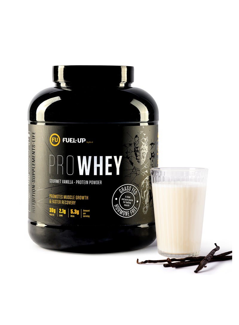 فيول أب باي كال بروواي - بروتين مصل اللبن من الماشية التي تتغذى على الأعشاب والخالي من الهرمونات - 27 جراماً من البروتين لكل حصة - بنكهة الفانيليا - 5 أرطال - Image 2