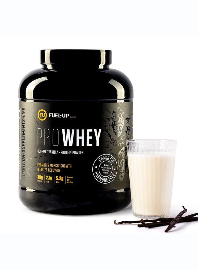 Pro Whey- Gourmet Vanilla Flavour, Whey Protein Powder,30G Protein,2.1G Carb And 5.3G Bcaas Per Serving, 71 Servings, 5Lbs (2.2Kg)