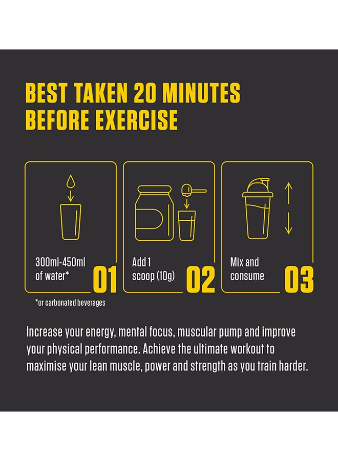 Pre Workout, Watermelon Flavor - Energy Boost, Focus & Endurance - 1.8G Beta Alanine, 1.5G Citrulline, 180Mg Caffeine, 300G - 30 Servings