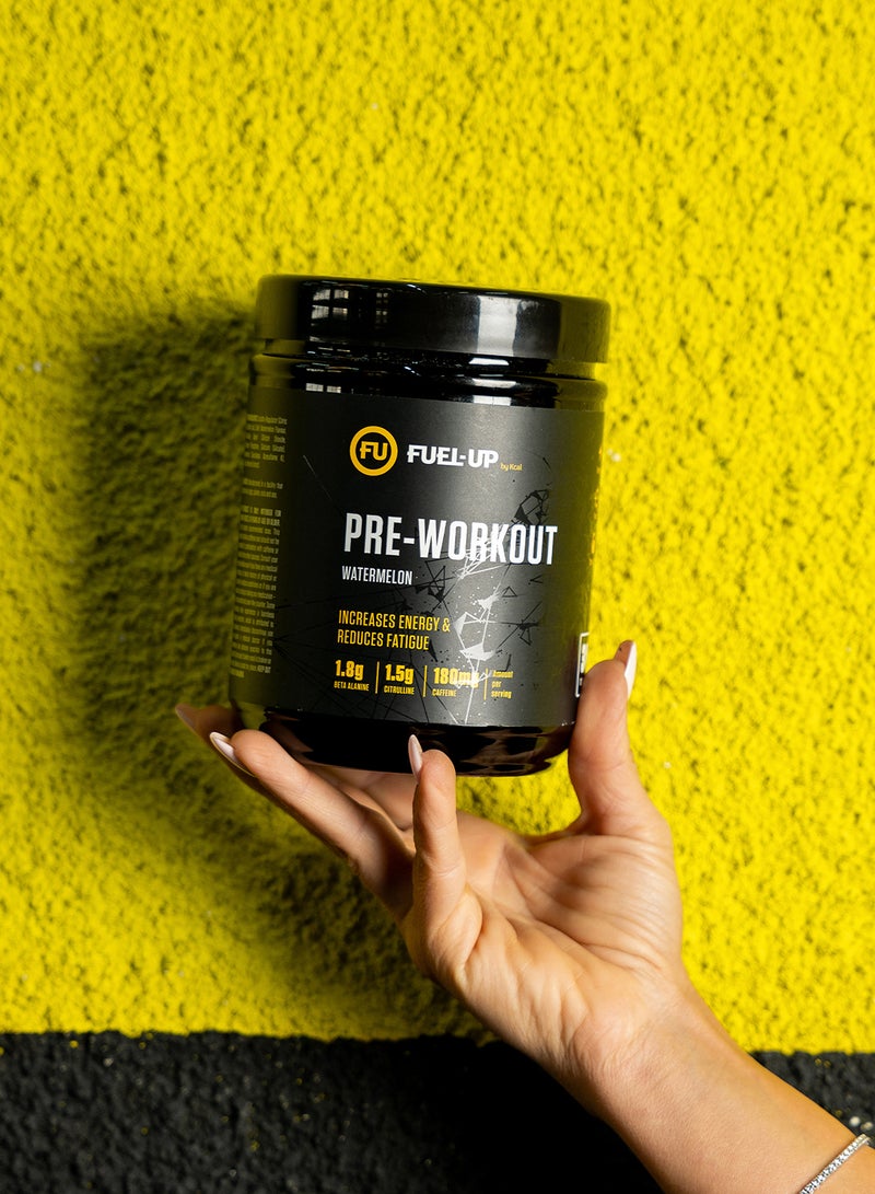 FUEL-UP by Kcal Pre Workout, Watermelon Flavor - Energy Boost, Focus & Endurance - 1.8G Beta Alanine, 1.5G Citrulline, 180Mg Caffeine, 300G - 30 Servings  - Image 5