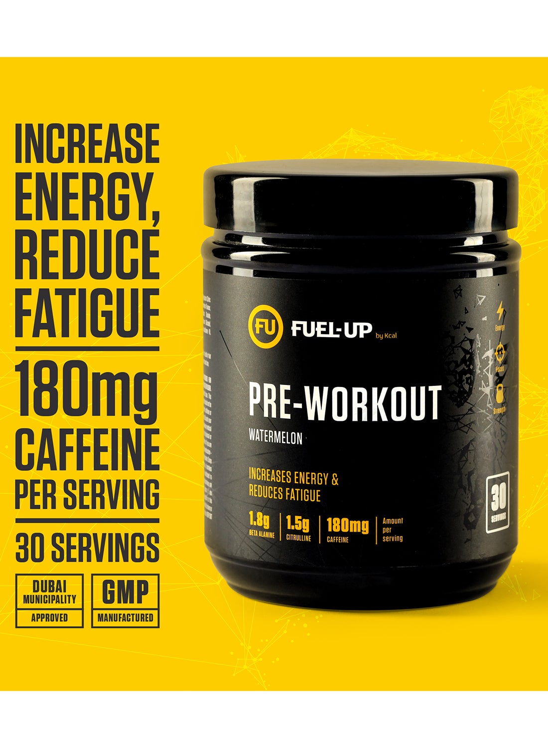 Pre Workout, Watermelon Flavor - Energy Boost, Focus & Endurance - 1.8G Beta Alanine, 1.5G Citrulline, 180Mg Caffeine, 300G - 30 Servings