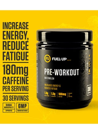 Pre Workout, Watermelon Flavor - Energy Boost, Focus & Endurance - 1.8G Beta Alanine, 1.5G Citrulline, 180Mg Caffeine, 300G - 30 Servings - view 3