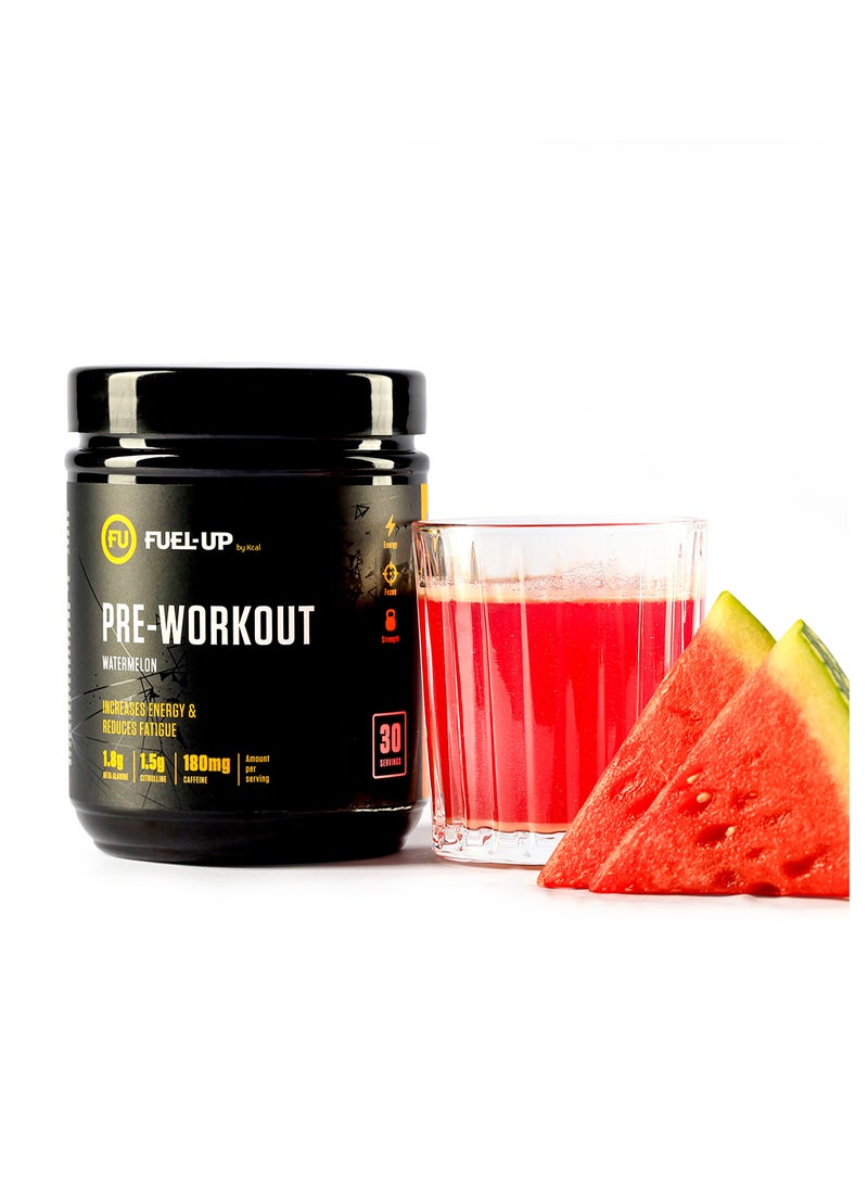 FUEL-UP by Kcal Pre Workout, Watermelon Flavor - Energy Boost, Focus & Endurance - 1.8G Beta Alanine, 1.5G Citrulline, 180Mg Caffeine, 300G - 30 Servings  - Image 2