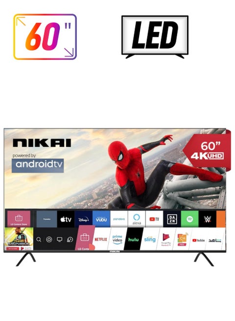 تلفزيون LED ذكي بدقة 4K فائقة الوضوح مقاس 58 بوصة UHD60SLED1-A/UHD60SLED2/UHD60SLED-FL أسود