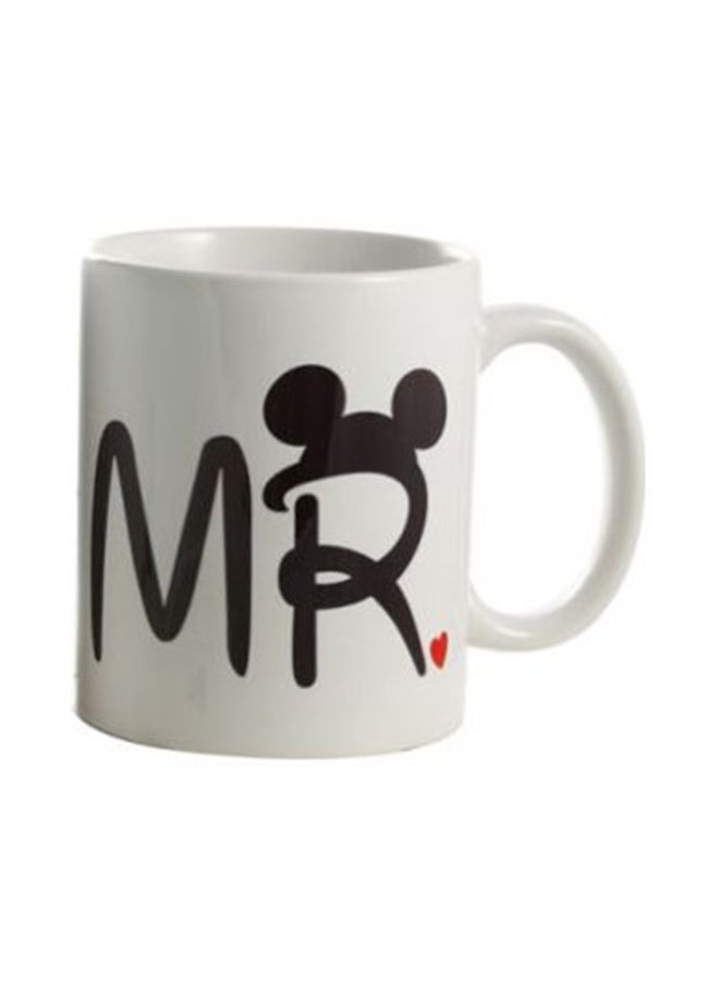 His & Hers Printed Couple Mug White/Black/Red