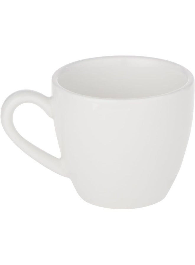 شالو طقم كوب مع صحن أبيض 90ملليلتر  - Image 4
