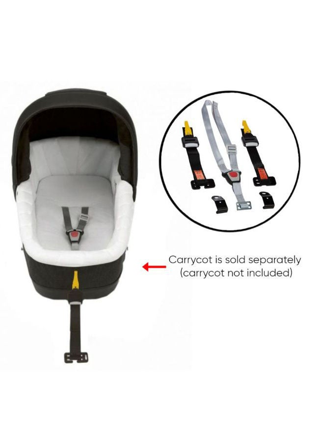 cam Kit Auto Baby Safety (Only Safety Belt) Adjustable Belt, Strap Buckle, Universalt, 3-Point Harness, Baby/Infant/Toodler From 0 To 10 Kg - Black  - Image 2