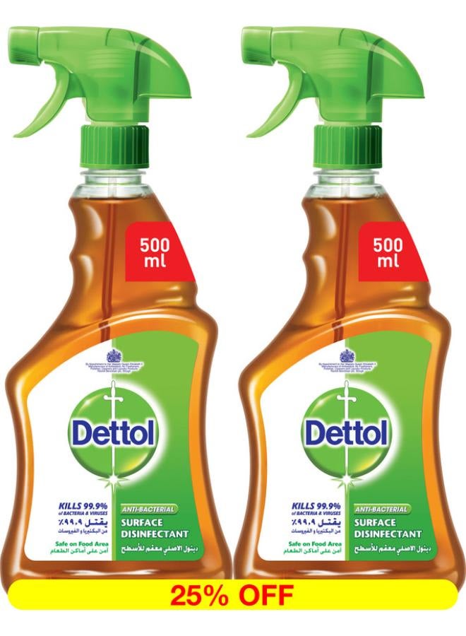Dettol Original Surface Cleaner, Pack Of 2 - Brown 500ml - Image 1