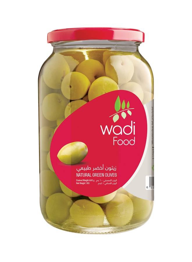 Wadi Food Natural Green Olives 1kg 