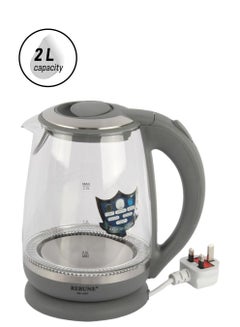 ريبون غلاية ماء كهربائية من جيباس , 2 لتر , GK5476 2 L 2200 W RE-1-077 شفاف/رمادي 