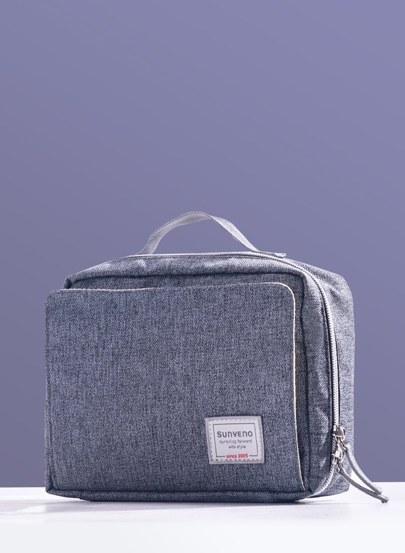 Sunveno - Diaper Changing Clutch with Shoulder Strap Kit Grey - Image 1