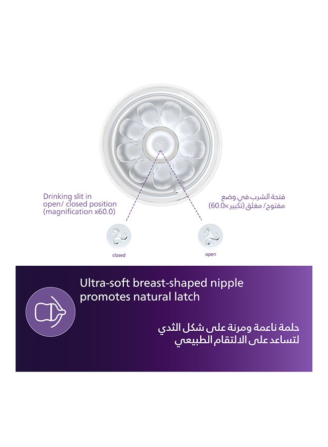 طقم زجاجة رضاعة مضادة للمغص بجودةٍ ممتازة بفتحة تهوية آير فري، لون شفاف / أزرق / أخضر من 6 قطع- طراز SCD807/00 - Image 5