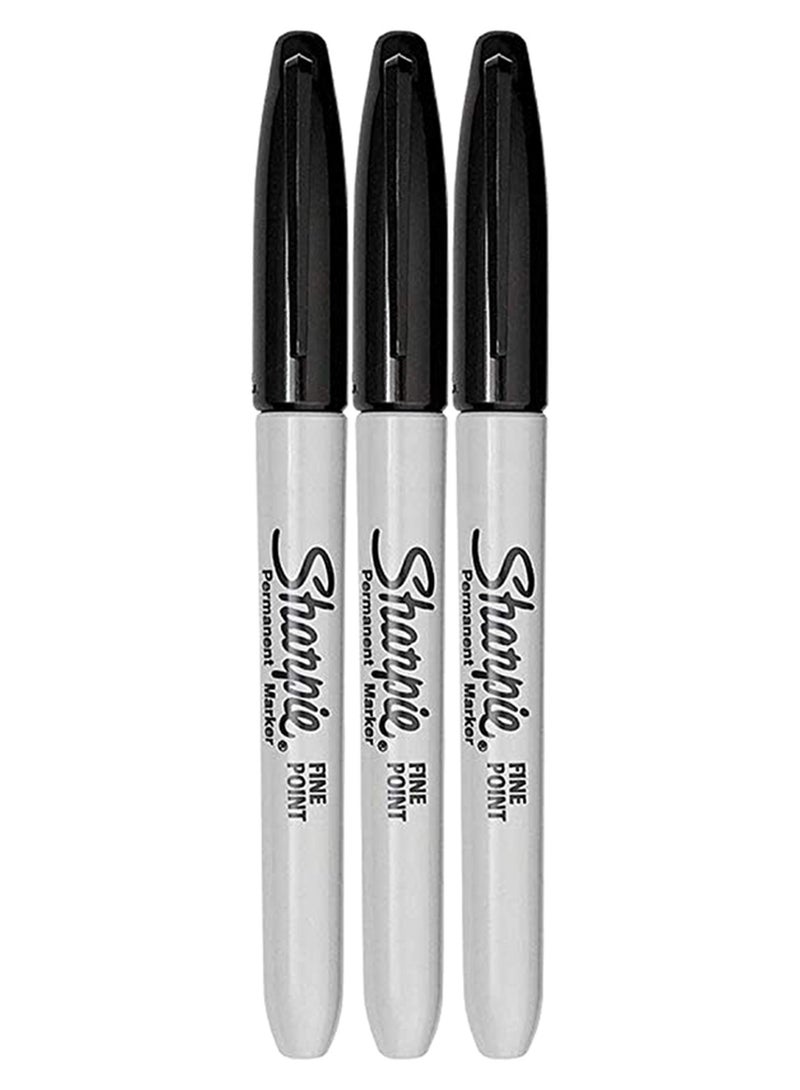 Sharpie 3-Piece Permanent Marker Black