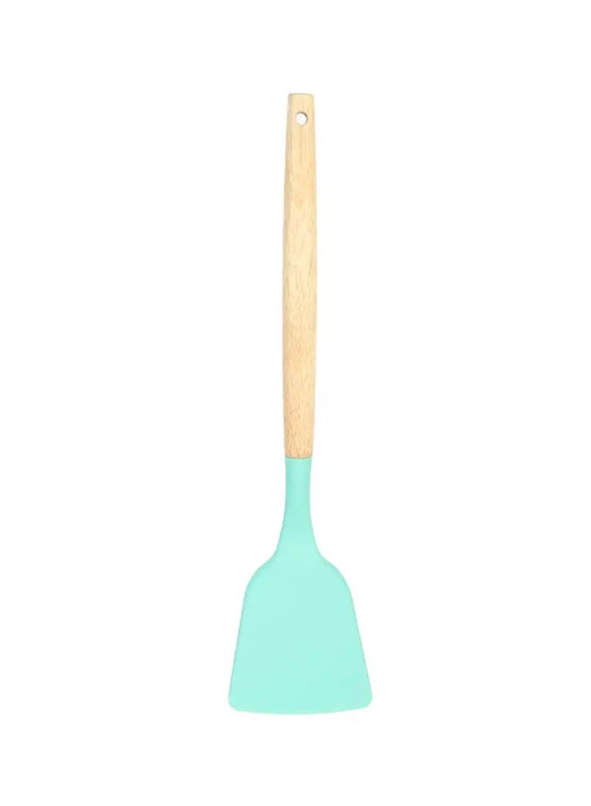 Generic 12 Piece Barreled Cooking Utensils Set With Wooden Handle Mint Green  - Image 3