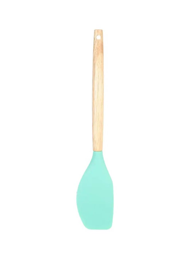 Generic 12 Piece Barreled Cooking Utensils Set With Wooden Handle Mint Green  - Image 2