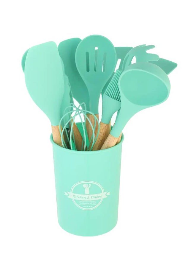 12 Piece Barreled Cooking Utensils Set With Wooden Handle Mint Green - pnsku/N29645410A/45/_/1739788900/416e7b6f-7d80-450a-8292-9b48b9fce76d