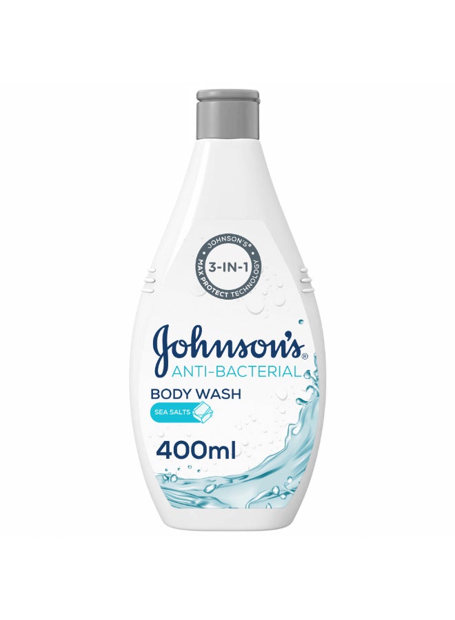 Johnson's Anti-Bacterial Sea Salts Body Wash 400ml - Image 1