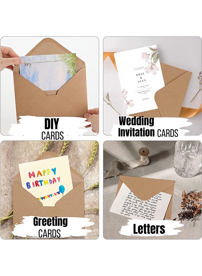 10-Piece Postcard Paper Envelopes Set Brown - Image 4
