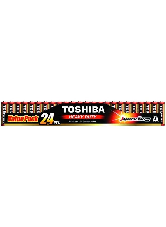 Toshiba 24-Piece heavy Duty Japanese Energy AA Battery Multicolour - Image 2