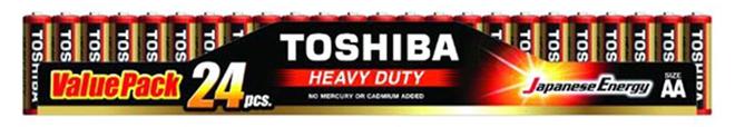 Toshiba 24-Piece heavy Duty Japanese Energy AA Battery Multicolour - Image 1
