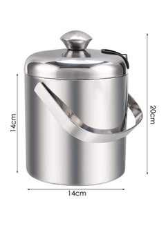 BITA Stainless Steel Ice Bucket With Tong Silver 1Liters  - Image 4