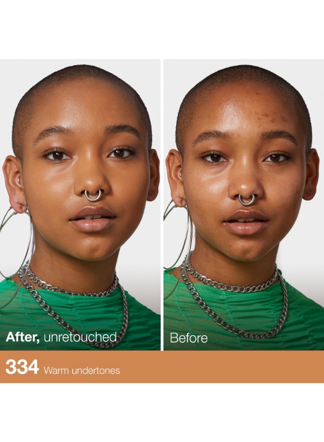 MAYBELLINE NEW YORK - Fit Me Matte And Poreless Foundation 334 Warm Tan - Image 1