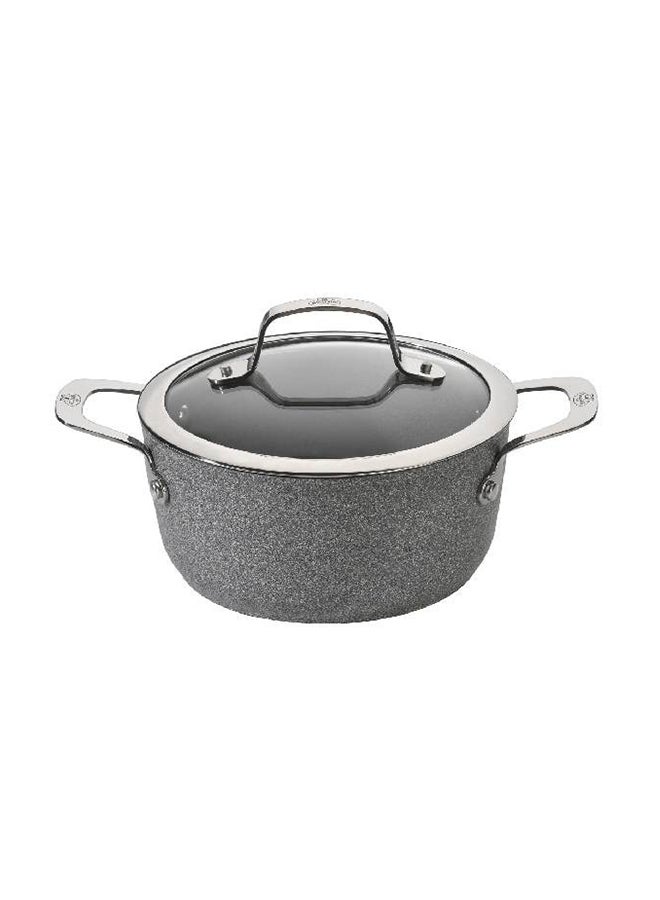 Ballarini - Salina Granitium Casserole With Lid Grey/Silver 24cm - Image 1