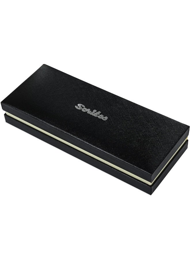 Scrikss Noble 35 White Gold Ballpoint Pen and Mechanical Pencil Set White and Gold - Image 5